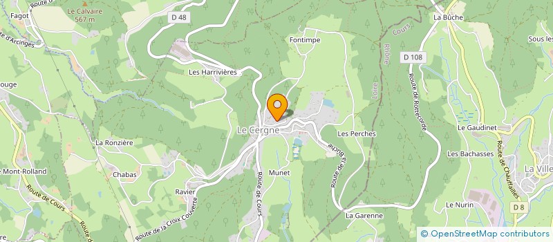 localisation de l'entreprise MONSIEUR JEAN MARC GRANGER  LE CERGNE