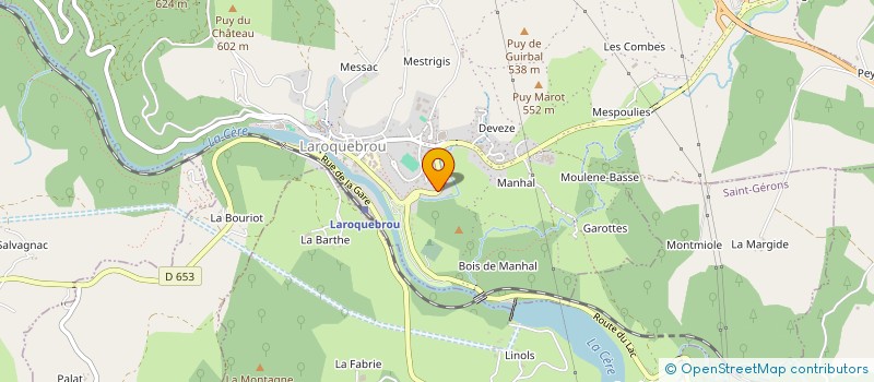 localisation de l'entreprise MONSIEUR JEAN-MARC GUIEU à LAROQUEBROU