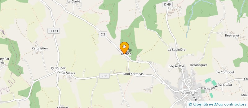 localisation de l'entreprise MONSIEUR JEAN-MARC GUILLERM  QUERRIEN