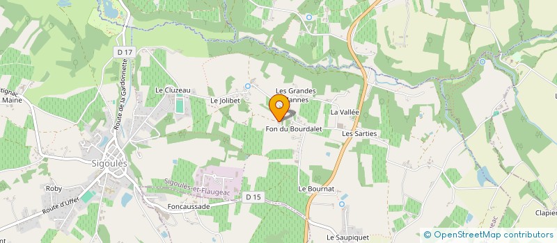 localisation de l'entreprise MONSIEUR JEAN MARC HORBANT  SAUSSIGNAC