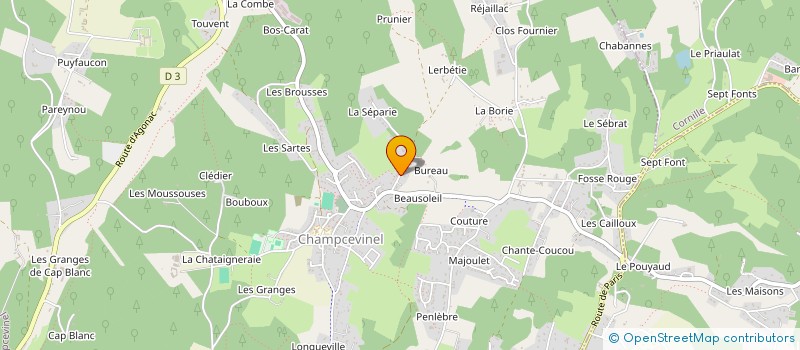 localisation de l'entreprise MONSIEUR JEAN-MARC LACHAUD à CHAMPCEVINEL