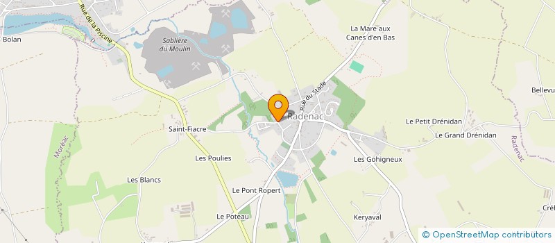 localisation de l'entreprise MONSIEUR JEAN-MARC LE BIHAN  RADENAC