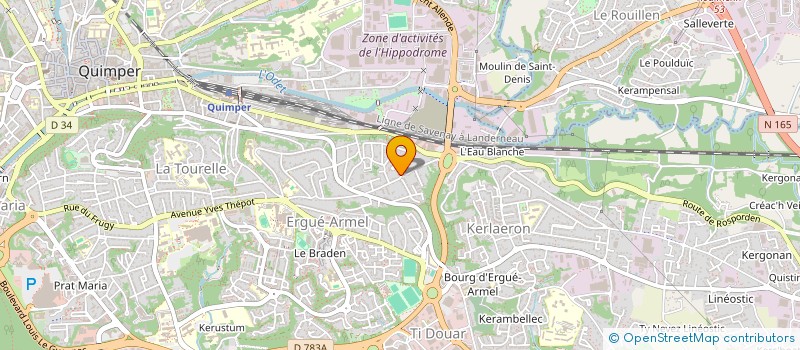 localisation de l'entreprise MONSIEUR JEAN-MARC OGER à QUIMPER