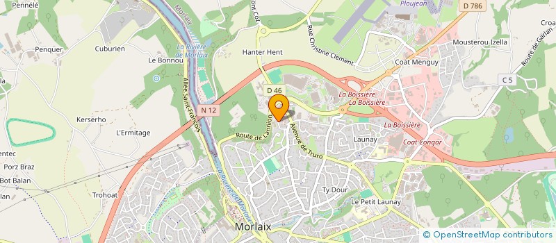 localisation de l'entreprise MONSIEUR JEAN-MARC PIROLI  MORLAIX