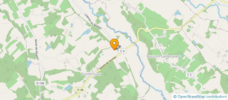 localisation de l'entreprise MONSIEUR JEAN-MARC PUJAU  FUSTEROUAU