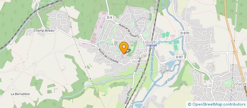 localisation de l'entreprise MONSIEUR JEAN-MARC THIBAULT  LIGUGE