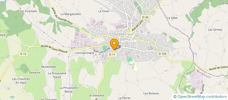 localisation de l'entreprise MONSIEUR JEAN-MARC THIVILLIER  CHAZELLES-SUR-LYON