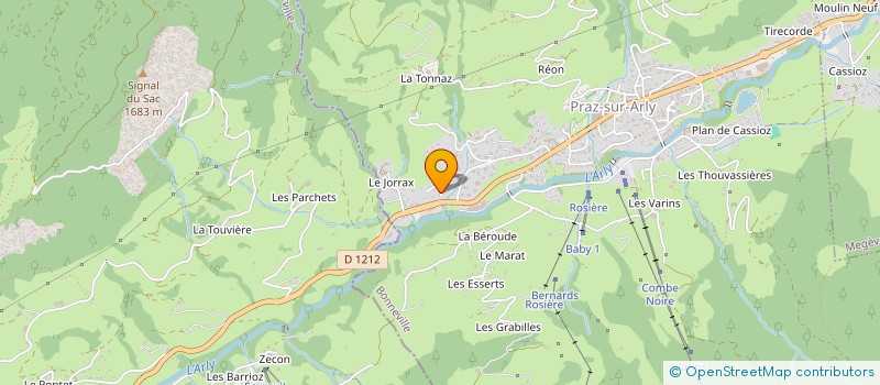 localisation de l'entreprise MONSIEUR JEAN-MARC VILLEMINOT  PRAZ-SUR-ARLY