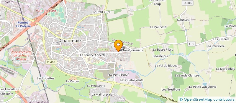 localisation de l'entreprise MONSIEUR JEAN-MARC VIZIER à CHANTEPIE