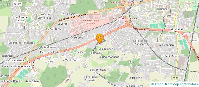 localisation de l'entreprise MONSIEUR JEAN MARCHAND  JOUE-LES-TOURS