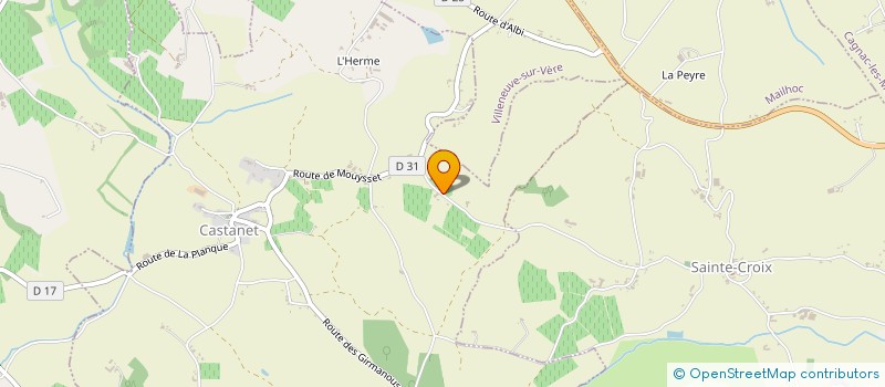 localisation de l'entreprise MONSIEUR JEAN MARIE ANTOINE  CASTANET