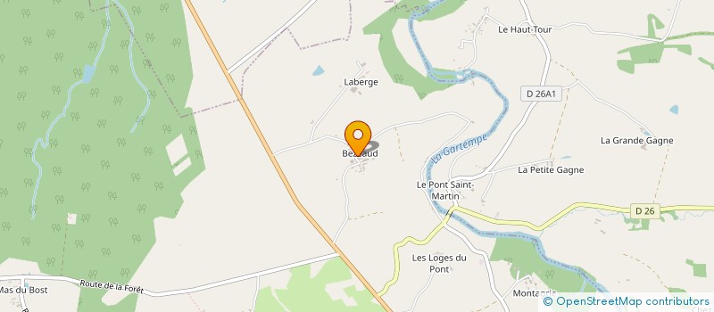 localisation de l'entreprise MONSIEUR JEAN-MARIE BALLET BASSINET  BELLAC