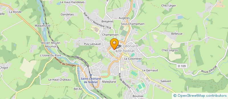 localisation de l'entreprise MONSIEUR JEAN-MARIE BARBET  SAINT-LEONARD-DE-NOBLAT