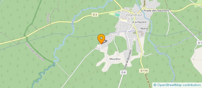 localisation de l'entreprise MONSIEUR JEAN MARIE BERCY  VILLANDRAUT