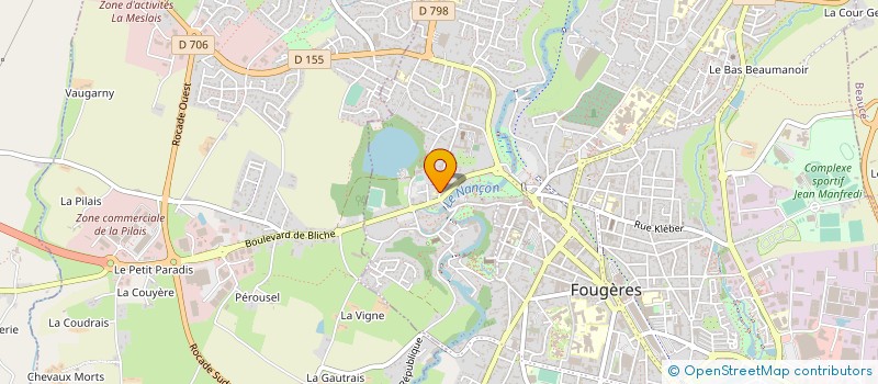 localisation de l'entreprise MONSIEUR JEAN-MARIE BERTRON  FOUGERES