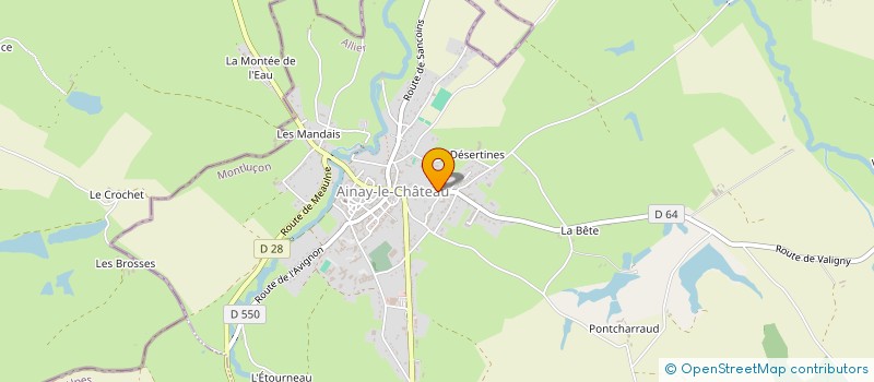 localisation de l'entreprise MONSIEUR JEAN-MARIE BRIDIER  AINAY-LE-CHATEAU