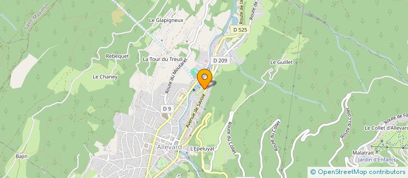 localisation de l'entreprise MONSIEUR JEAN-MARIE CAILLET  ALLEVARD