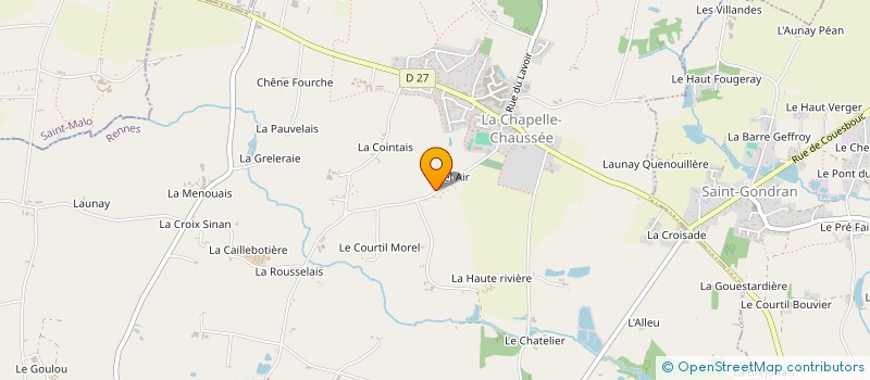 localisation de l'entreprise MONSIEUR JEAN-MARIE COCAIGN  LA CHAPELLE-CHAUSSEE