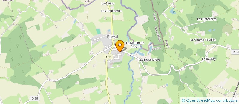 localisation de l'entreprise MONSIEUR JEAN MARIE CRENAIS  PREVAL