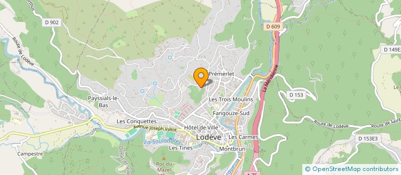 localisation de l'entreprise MONSIEUR JEAN MARIE DOURCY  LODEVE