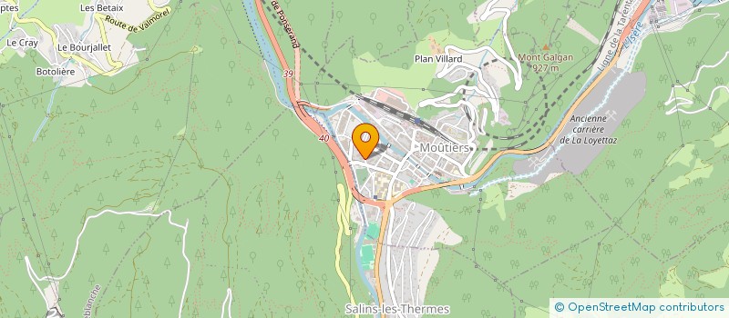 localisation de l'entreprise MONSIEUR JEAN-MARIE FAVRE à MOUTIERS