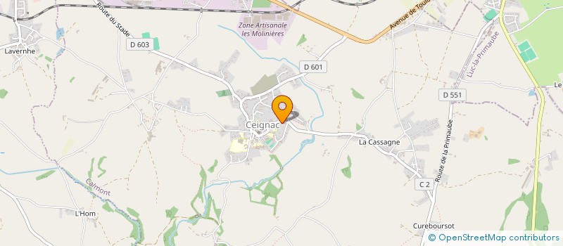 localisation de l'entreprise MONSIEUR JEAN MARIE GARCIA  CALMONT