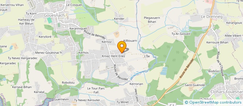 localisation de l'entreprise MONSIEUR JEAN MARIE GLEHEN  GOUESNACH