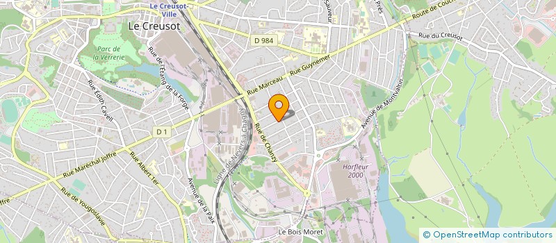 localisation de l'entreprise MONSIEUR JEAN-MARIE GOULOT  LE CREUSOT