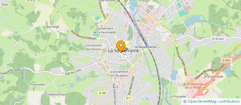 localisation de l'entreprise MONSIEUR JEAN MARIE GOUSSAUD à LA SOUTERRAINE