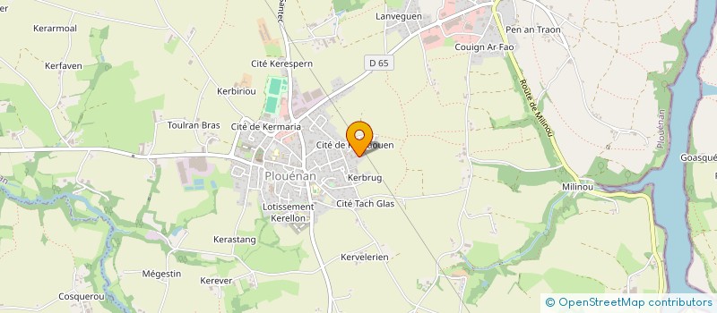 localisation de l'entreprise MONSIEUR JEAN MARIE HERVEOU  PLOUENAN