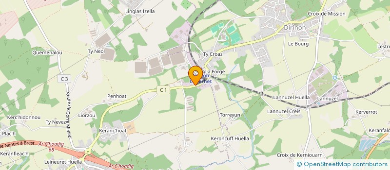 localisation de l'entreprise MONSIEUR JEAN MARIE LE DUFF  LOPERHET