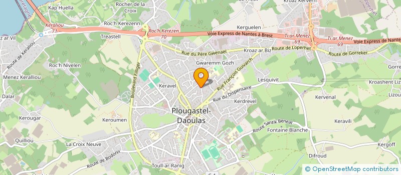 localisation de l'entreprise MONSIEUR JEAN-MARIE LE GALL  PLOUGASTEL-DAOULAS