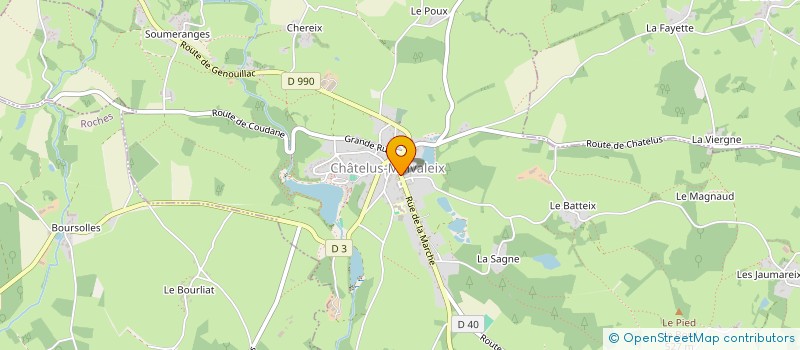 localisation de l'entreprise MONSIEUR JEAN MARIE LEFOULON  CHATELUS-MALVALEIX