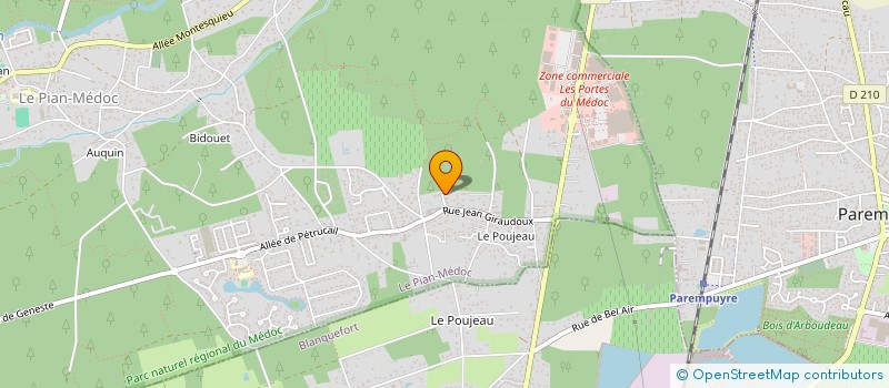 localisation de l'entreprise MONSIEUR JEAN MARIE MONGE  LE PIAN-MEDOC