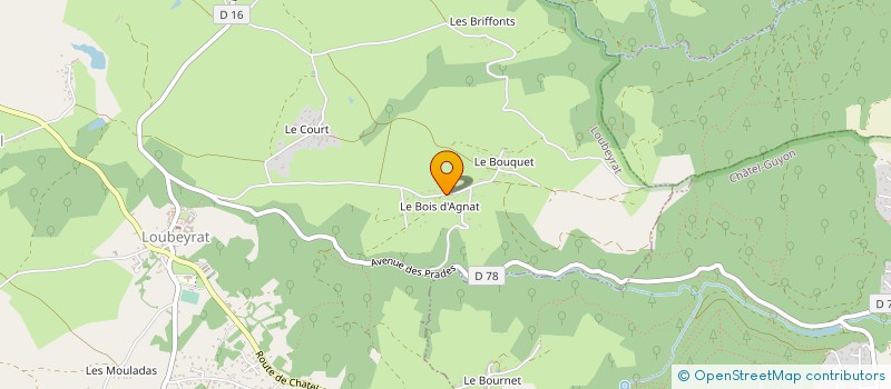 localisation de l'entreprise MONSIEUR JEAN MARIE MOUCHARD  LOUBEYRAT