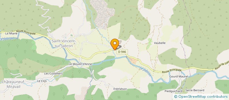 localisation de l'entreprise MONSIEUR JEAN-MARIE MOUTON  SAINT-VINCENT-SUR-JABRON