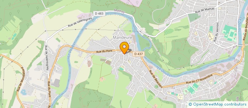 localisation de l'entreprise MONSIEUR JEAN-MARIE RACINE  MANDEURE