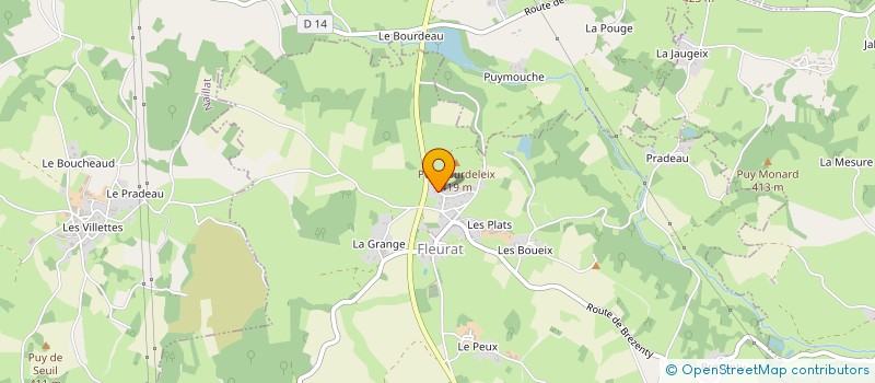 localisation de l'entreprise MONSIEUR JEAN-MARIE RIBEIRO à FLEURAT