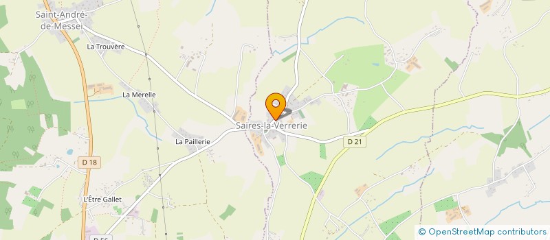 localisation de l'entreprise MONSIEUR JEAN-MARIE ROBERGE à SAIRES-LA-VERRERIE
