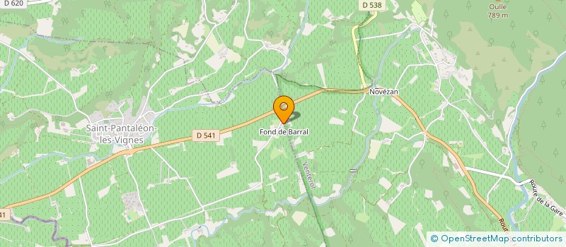 localisation de l'entreprise MONSIEUR JEAN-MARIE ROUSSIN  SAINT-PANTALEON-LES-VIGNES