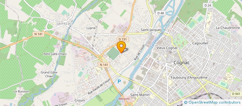 localisation de l'entreprise MONSIEUR JEAN-MARIE SAPIN à COGNAC