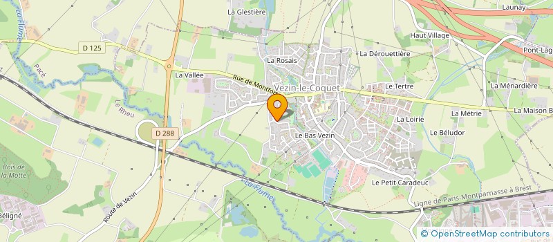 localisation de l'entreprise MONSIEUR JEAN-MARIE THEBERGE  VEZIN-LE-COQUET