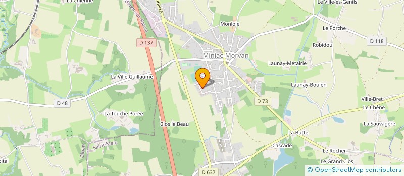 localisation de l'entreprise MONSIEUR JEAN-MARIE URVOY  MINIAC-MORVAN