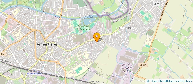 localisation de l'entreprise MONSIEUR JEAN MARIE VERLINDE  HOUPLINES