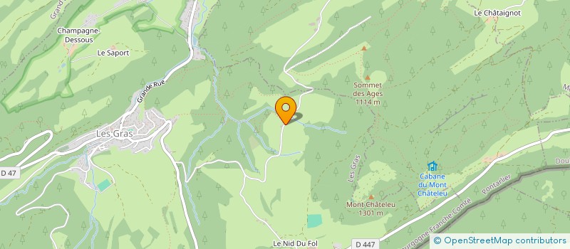 localisation de l'entreprise MONSIEUR JEAN MARIE VUILLET  LES GRAS