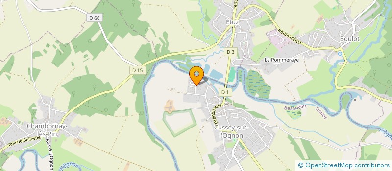 localisation de l'entreprise MONSIEUR JEAN-MARIE VUILLIER à CUSSEY-SUR-L'OGNON