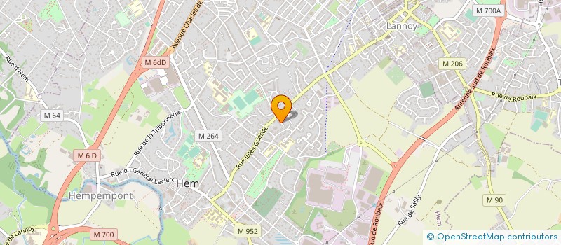 localisation de l'entreprise MONSIEUR JEAN-MARIE WINER  HEM