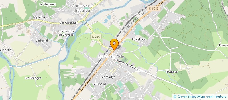 localisation de l'entreprise MONSIEUR JEAN MARLIER à RAZAC SUR L'ISLE