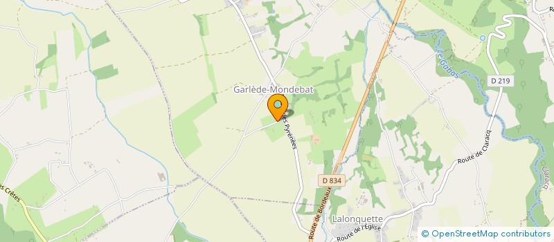 localisation de l'entreprise MONSIEUR JEAN MARQUOU-BAROCQ  GARLEDE-MONDEBAT