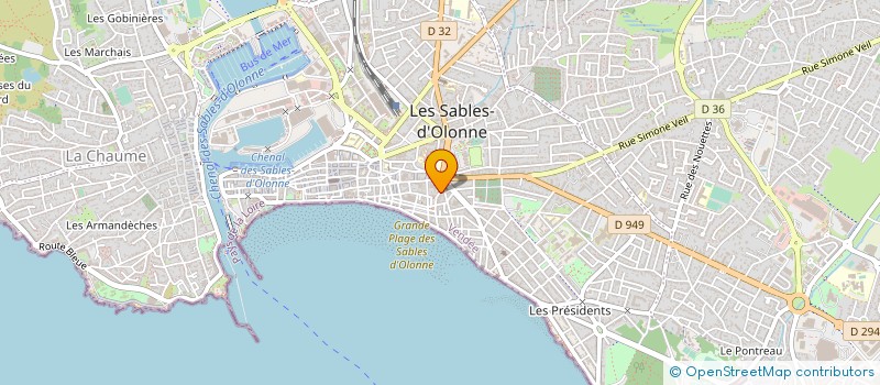 localisation de l'entreprise MONSIEUR JEAN MARTEEL à LES SABLES D'OLONNE